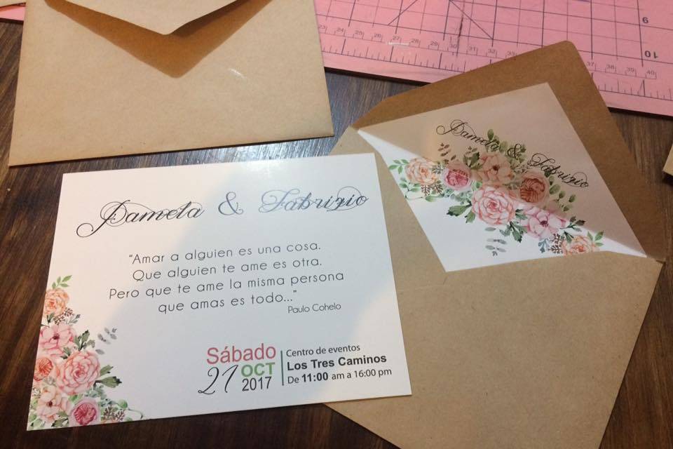 Amaretto Diseños, Invitaciones
