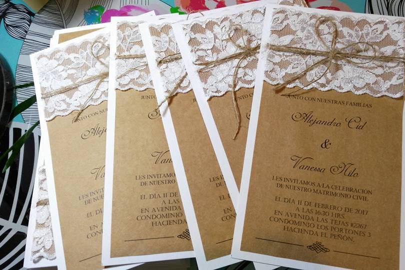 Flor de Papel, Invitaciones