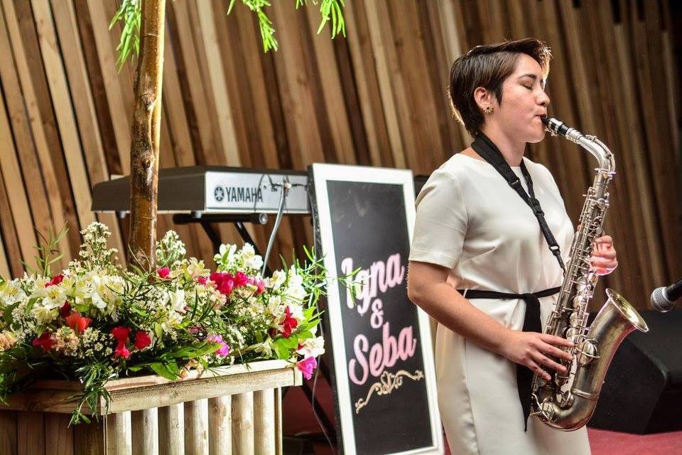 Gabby Alegría - Saxofón, Música