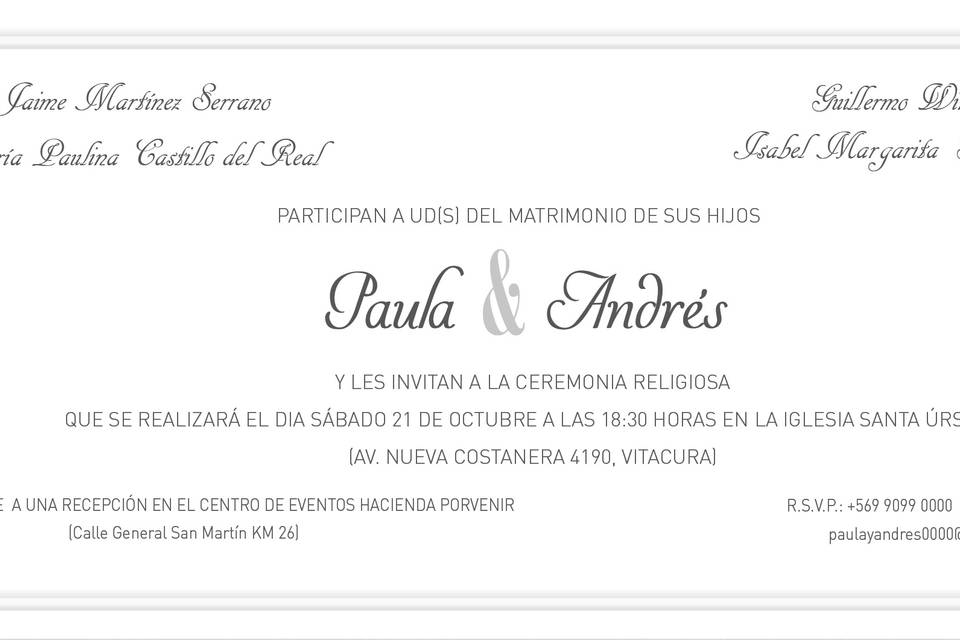 Hola Novios, Invitaciones
