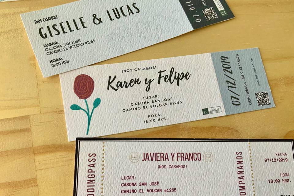 Wedcard, Invitaciones